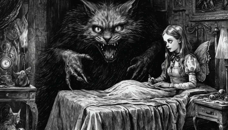 Alice summons the Cheshire cat