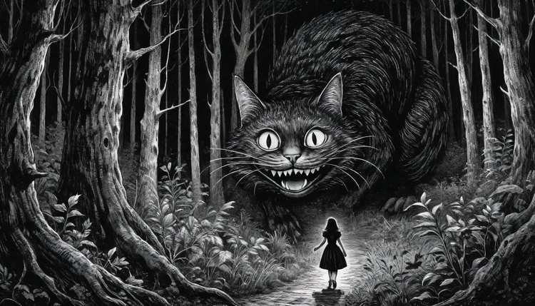 Alice and the Cheshire cat