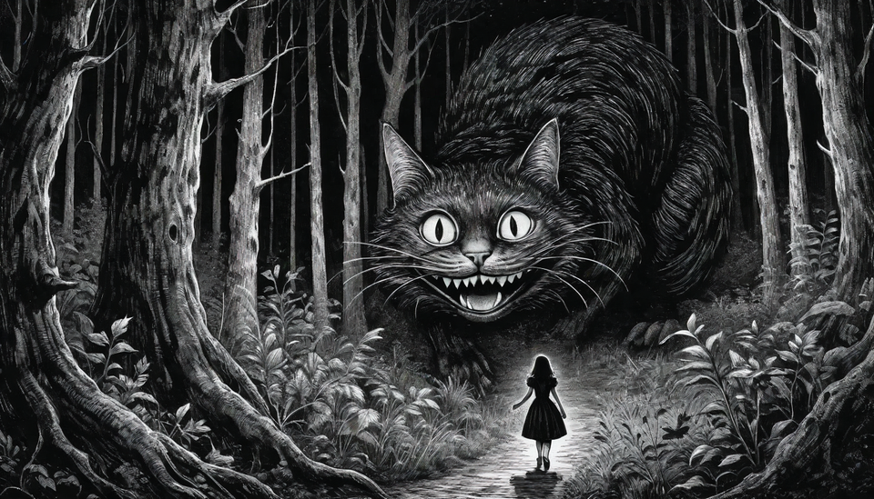 Alice and the Cheshire cat